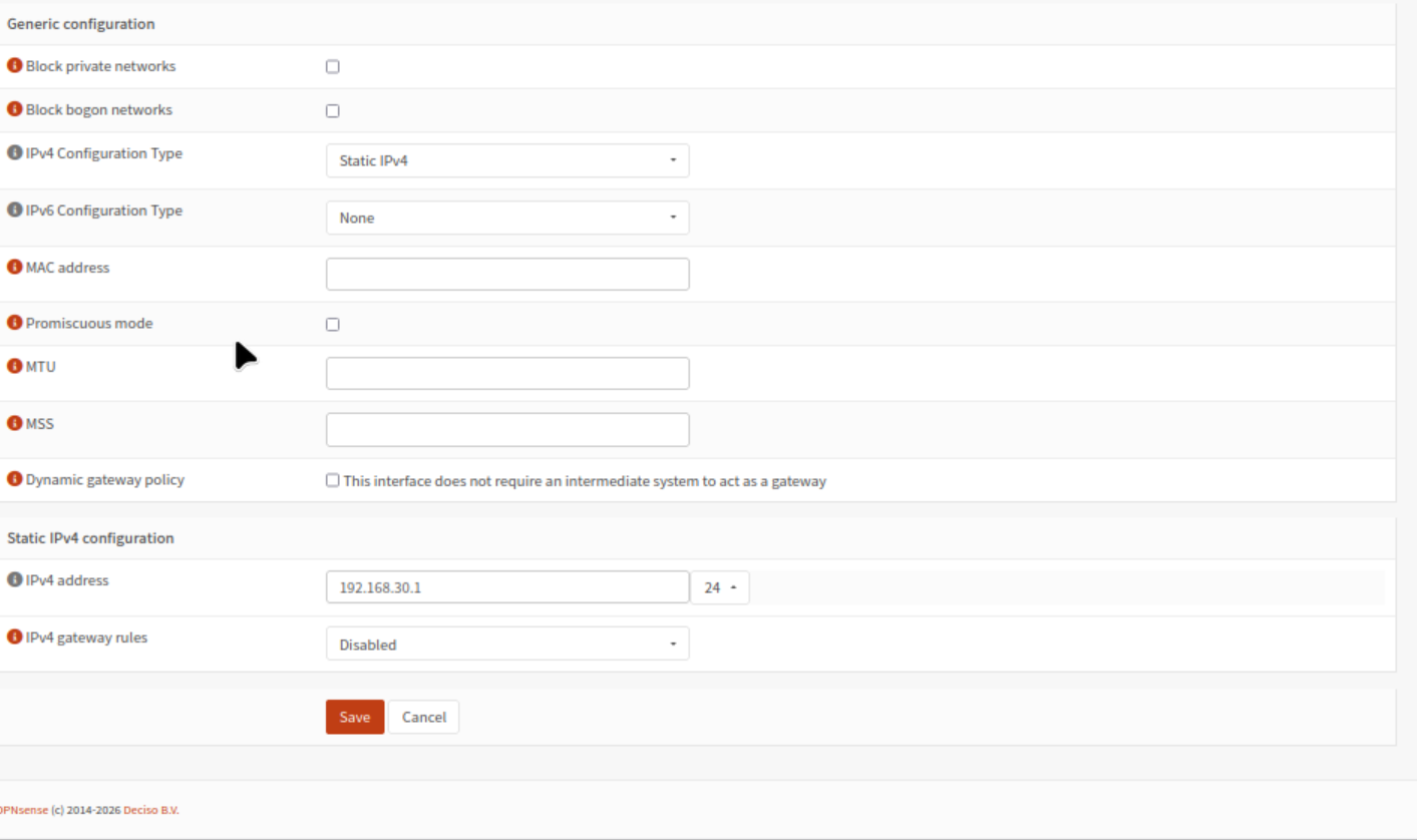 Bandeau Apply changes en haut de la page de l'interface Iot, confirmant que la configuration doit être appliquée
