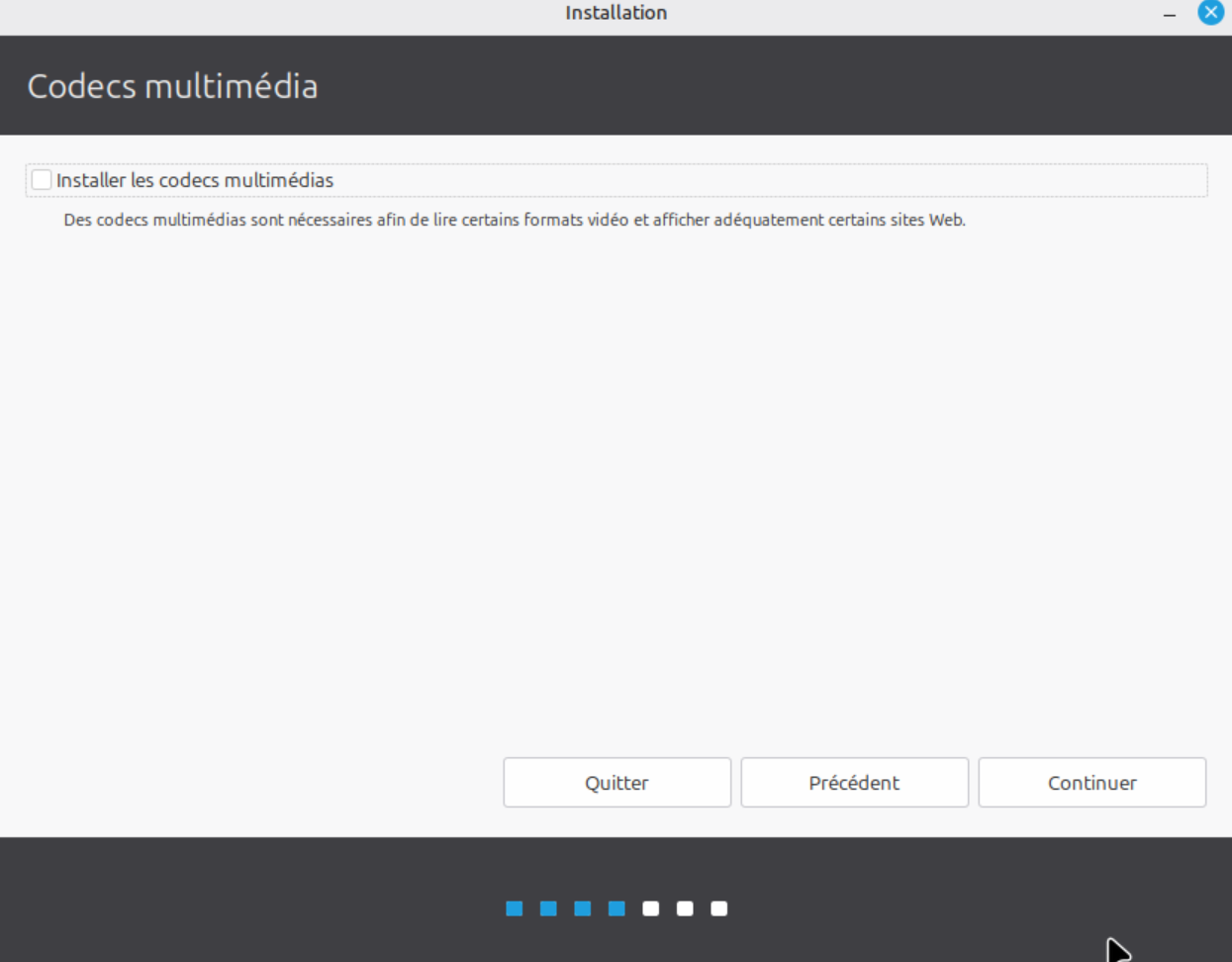 type d'installation : « Effacer le disque et installer Linux Mint »