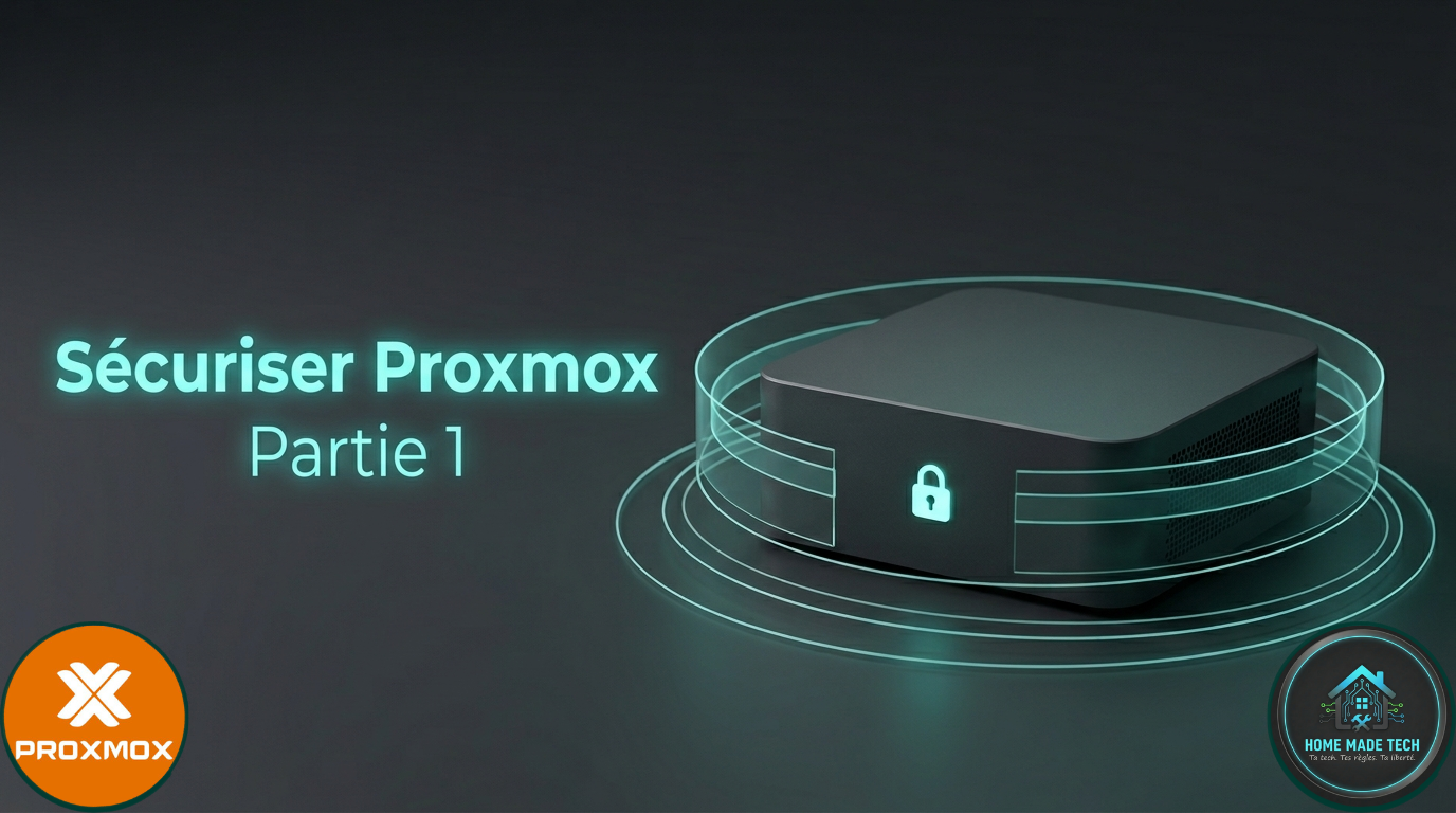 Interface Proxmox avec un cadenas symbolisant la sécurisation de l'accès administrateur